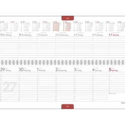 teNeues Calendars & Stationery GmbH & Co. KG Wochenkalender-Zettler Tisch-Querkalender Style Marmor 2026 - Büro-Planer 30x11 cm, Wochenkalender mit 1 Woche auf 2 Seiten, deutschsprachigem Kalendarium, Ringbindung & Notizbereich