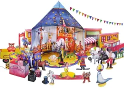 Zirkus basteln mit Kindern Bastelbogen Ausschneidebogen Zirkuswagen*Atelier Color